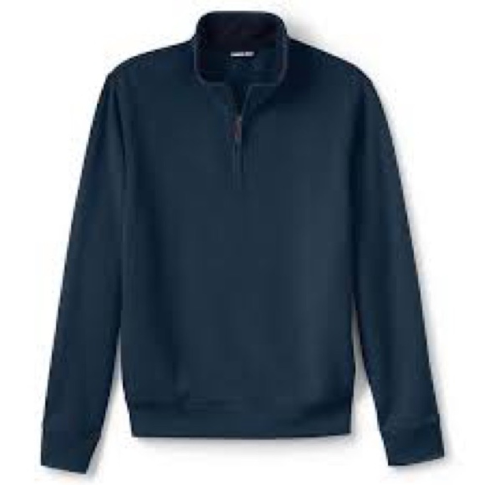 Lands' End Men's Classic Navy Zip-Up Sweater (020)